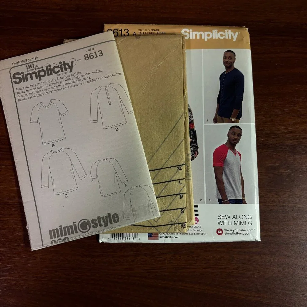 Simplicity Mimi G Style Pattern 8613 A Men's Knit Pullover